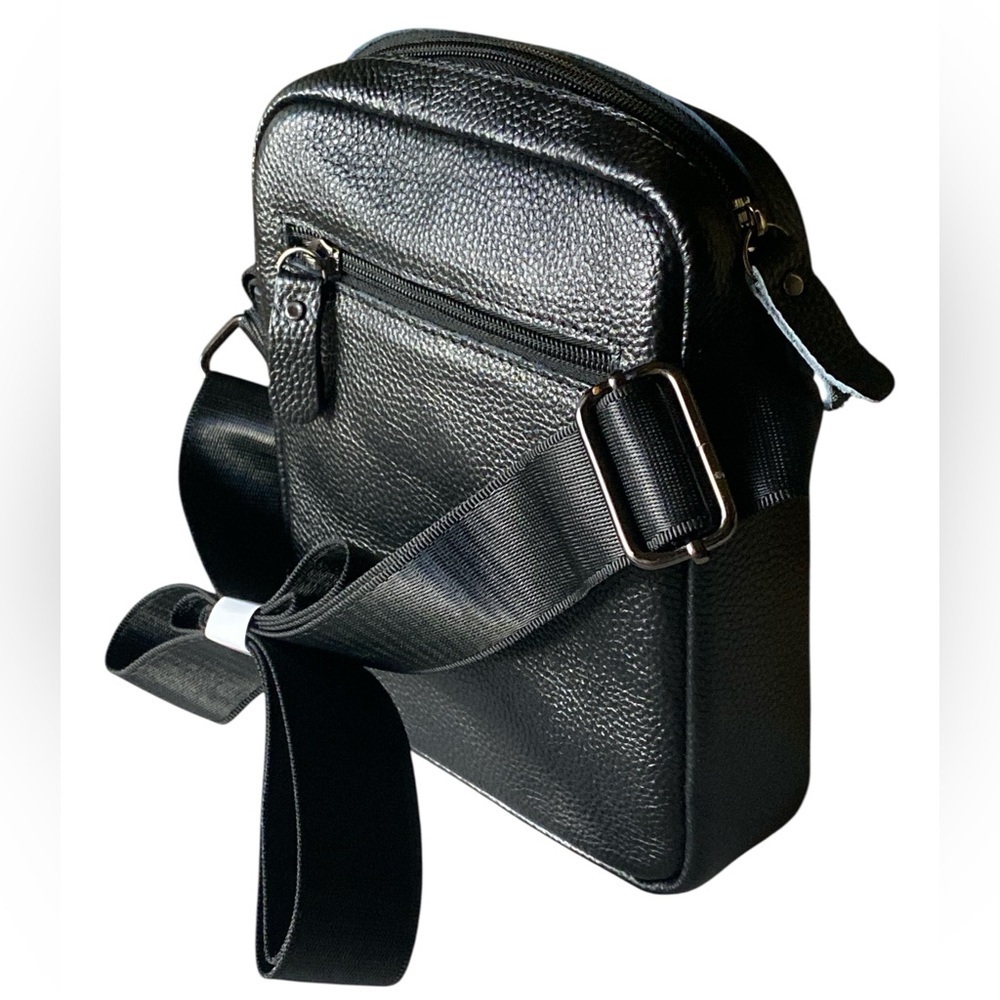 Leather Crossbody Bag Work Travel Casual Lightweight Black NWT Gorpcore - Picture 15 of 16